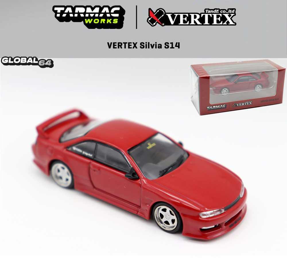 TW合金1 64 Vertex Silvia S14日产尼桑跑车汽车模型经典摆件礼品