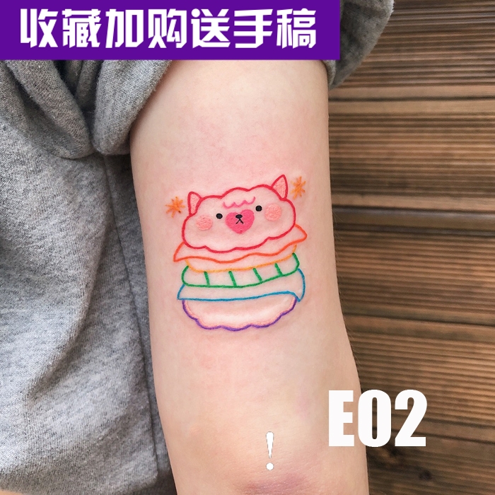小王子纹身手稿刺青图案纹身电子版素材花臂小清新可爱风格E02