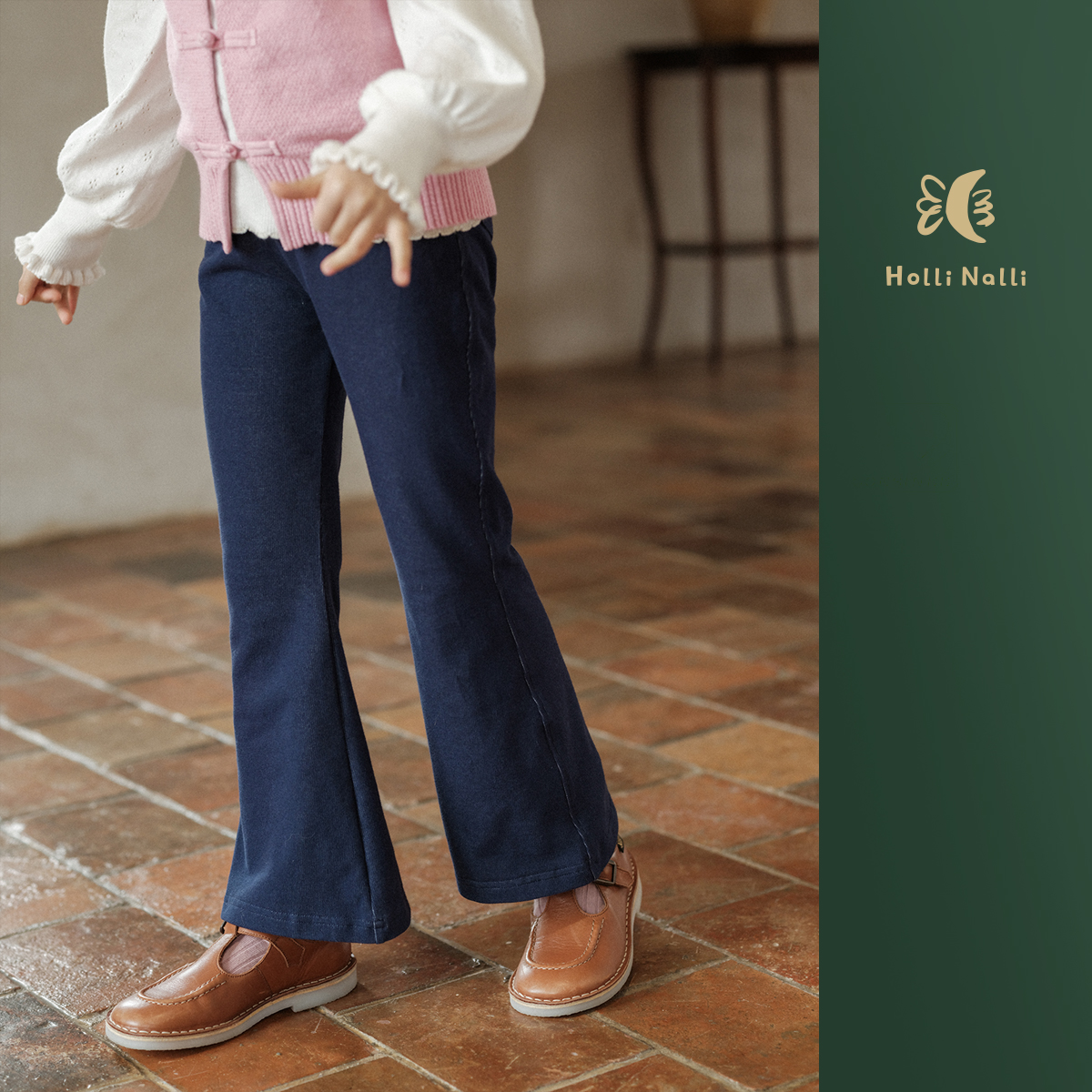 欧利娜利原创 70年代复古风潮时髦精仿牛仔有弹春夏款长裤喇叭裤