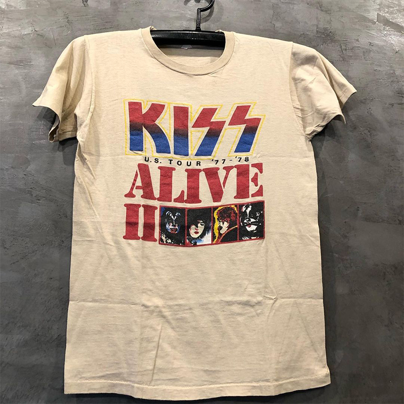 重金属朋克摇滚乐队KISS潮流街头复古风欧美chic嘻哈情侣短袖T恤