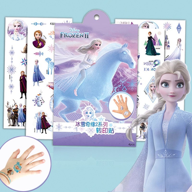 艾莎公主纹身贴儿女孩爱莎水印Elsa印花防水贴纸手上冰雪奇缘水贴