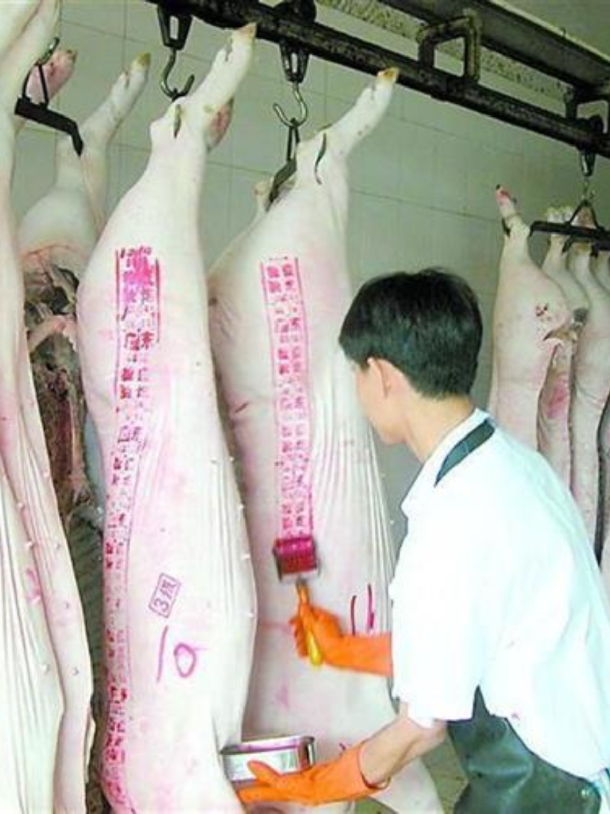 新进口食品级生猪肉刺青盖章印油印泥动物检疫合格食用色素红色厂