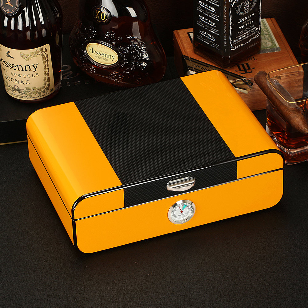 雪茄盒保湿盒进口高档便携式雪茄箱家用密封雪松木烟盒专业保湿柜