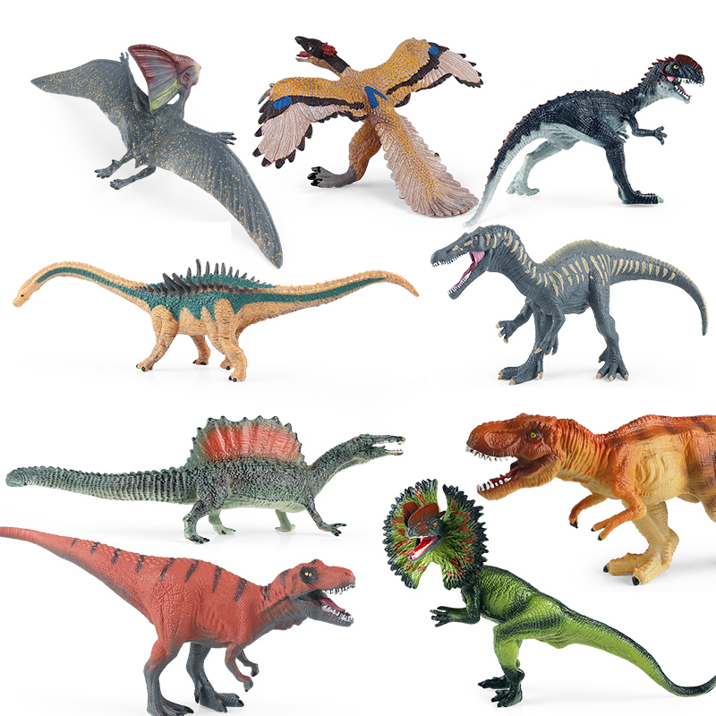 儿童恐龙玩具套装仿真动物模型翼龙双脊冠龙奥古斯丁小孩子霸王龙