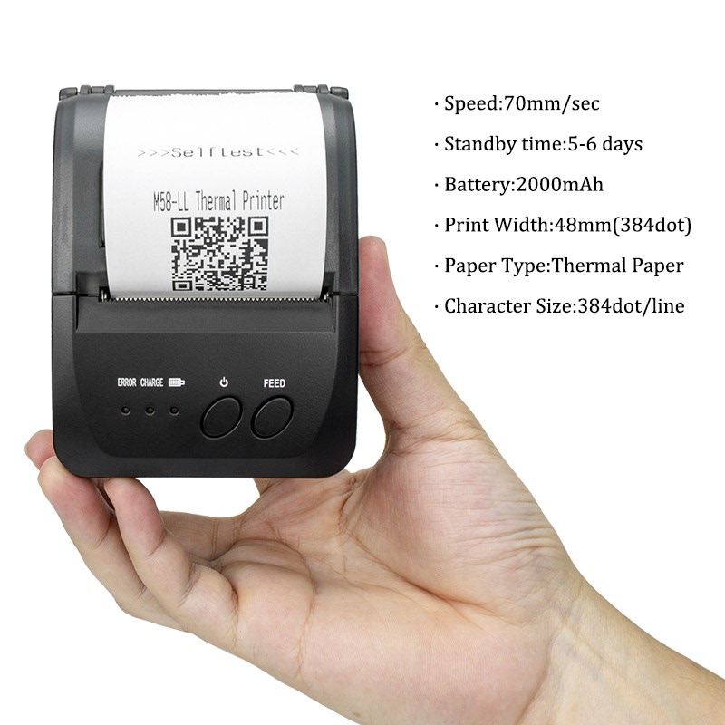 速发new Bluetooth-Printer Pocket WindoWs MoBile-Phone Mini A