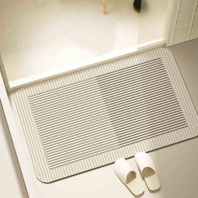 现代简约几何图案浴室吸水防滑脚垫家用卫生间门口易干硅藻泥地垫