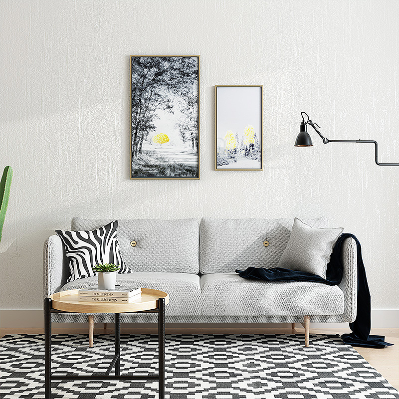 北欧风格灰色素色硅藻泥无纺布墙纸 客厅卧室现代简约纯色3D壁纸