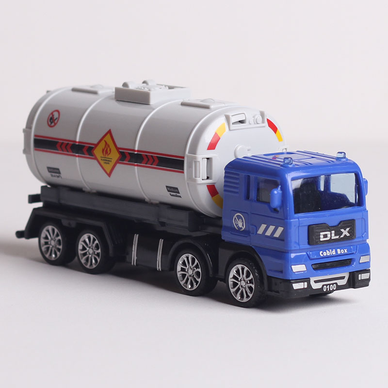 男孩工程车小玩具儿童危险品运输卡车宝宝模型玩具车小汽车油罐车