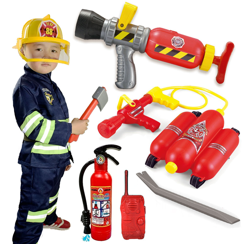 儿童消防员表演服装道具职业体验COS小孩角色扮演演出消防服套装