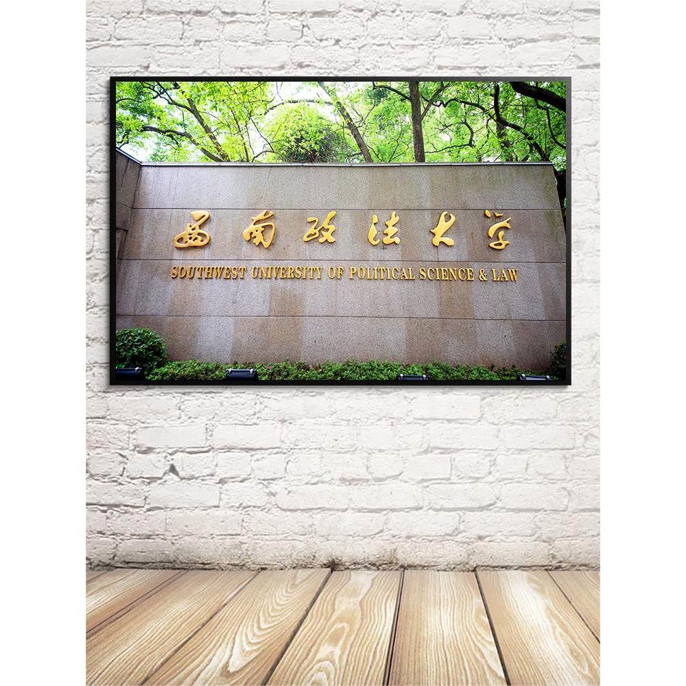 重庆名校海报西南政法邮电科技理工大学校园风景校训相框装饰挂画