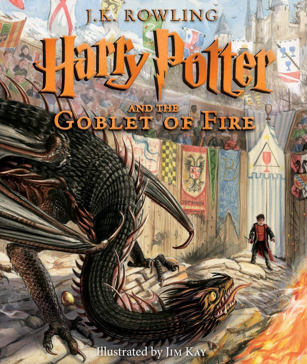 哈利波特与火焰杯4 彩绘版第四部 精装全彩英文原版 Harry Potter and the Goblet of Fire Illustrated Edition JK罗琳 学乐版