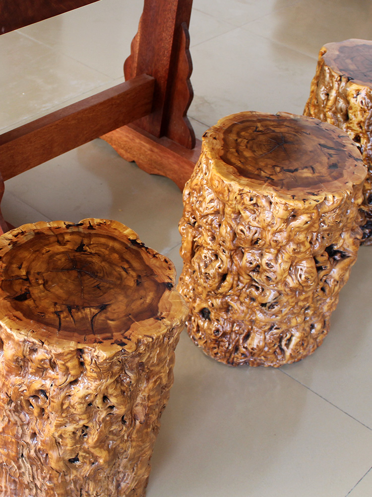 枣木墩子原木树墩根雕凳子实木底座坐凳茶室茶空间茶台大板支架凳