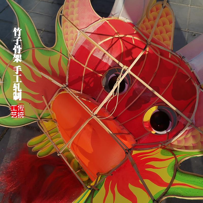 龙形风筝中国龙长串定制成人大型龙头手绘传统长龙蜈蚣立体订制