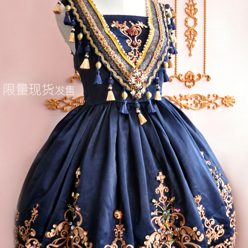 原创正版设计lolita洛丽塔萝莉塔复古法式欧式宫廷公主洋装连衣裙