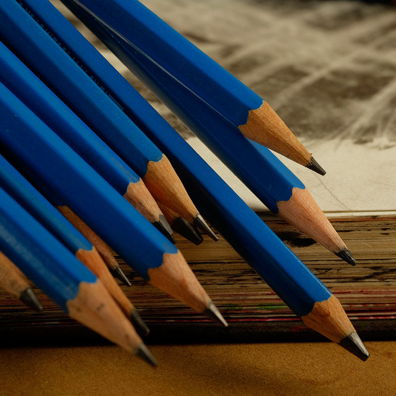 德国施德楼素描铅笔蓝杆100专业绘画绘图速写笔单支美术生考试用