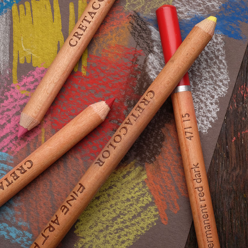 奥地利进口CRETACOLOR粉彩铅笔粉蜡笔单支彩色铅笔绘画手绘专用