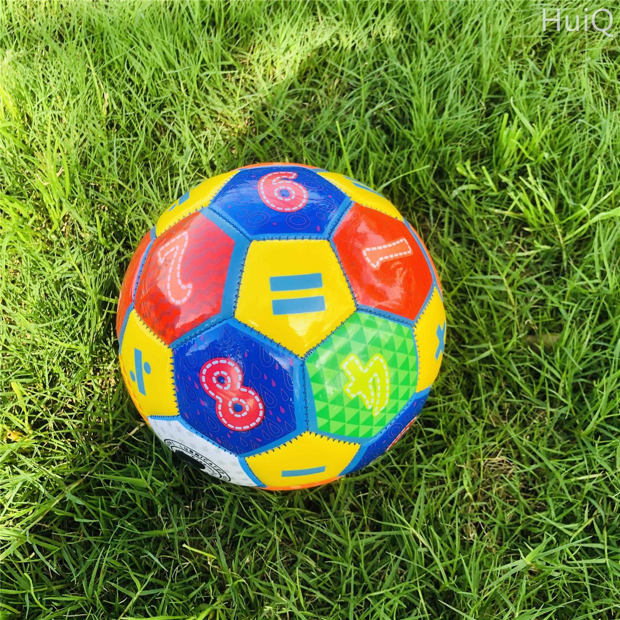 儿童2号小足球益智数字七彩幼儿园宝宝学习彩色充气玩具环保足球