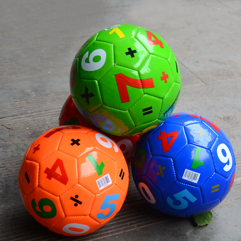 彩色数字足球 2号 5号足球 幼儿园足球 皮球玩具 儿童小足球包邮