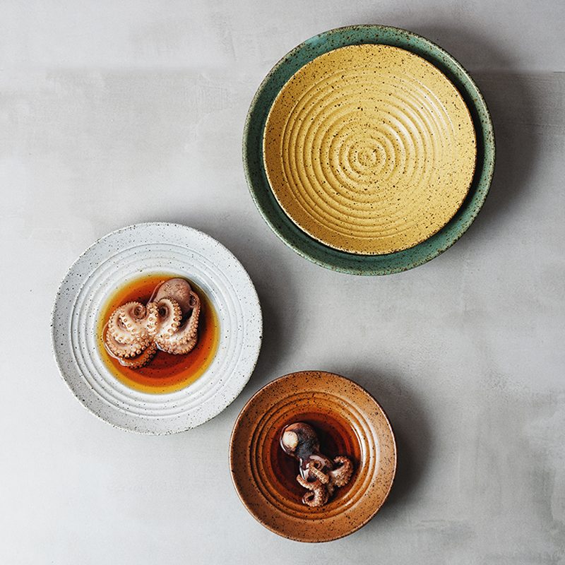 日式手绘大号汤碗家用拉面碗做旧复古吃面嗦粉大碗餐厅沙拉斗笠碗
