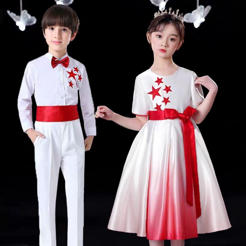 少年中国说演出服儿童演出服小学生合唱诗歌朗诵服装男女童表演服