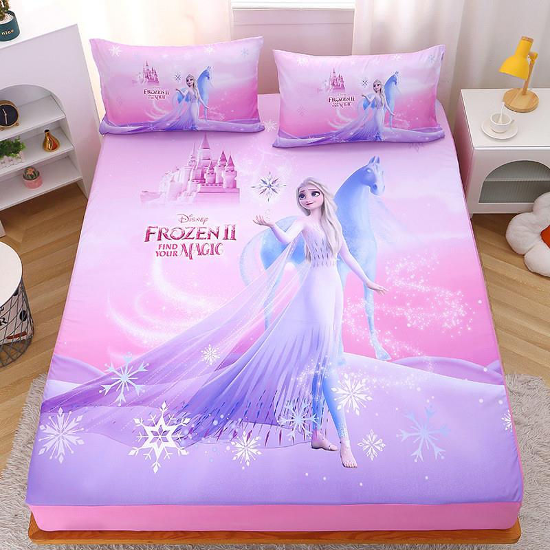 女孩床笠艾莎公主床单冰雪奇缘床罩单件女生卡通爱莎苏菲亚床垫套