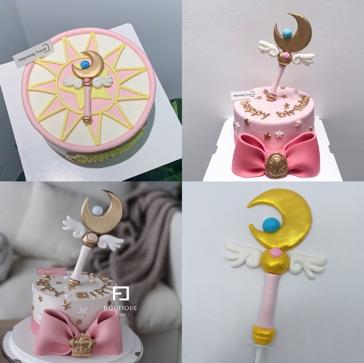 美少女战士 仙女棒软陶蛋糕插件 魔法棒摆件 蛋糕装饰