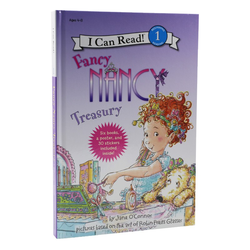 I Can Read Fancy Nancy Treasury 英文原版 漂亮的南希6个故事合集 英语儿童绘本 分级读物 Level 1 进口童书 启蒙读物 硬封面