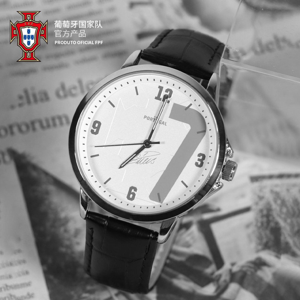 葡萄牙国家队官方商品丨真皮手表时尚休闲腕表C罗球迷印签名周边