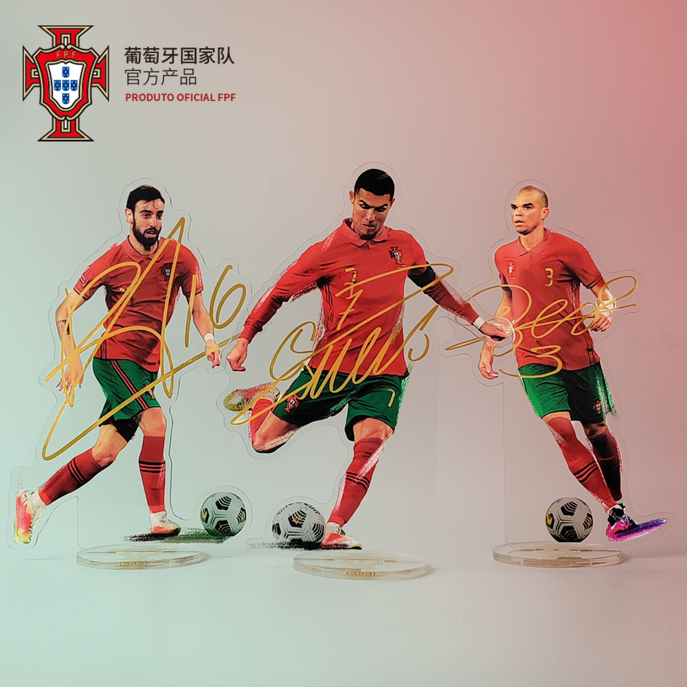 葡萄牙国家队官方商品 | 高清C罗球星签名立牌足球迷周边礼物摆台