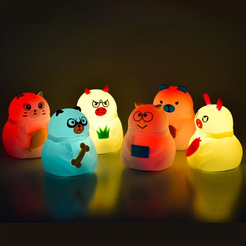 USB Charging and Patting Silicone Lamp Colorful Children's L