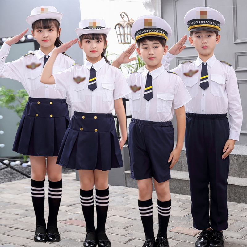 六一儿童空军飞行员服装海军小警察演出服幼儿园运动合唱会表演服