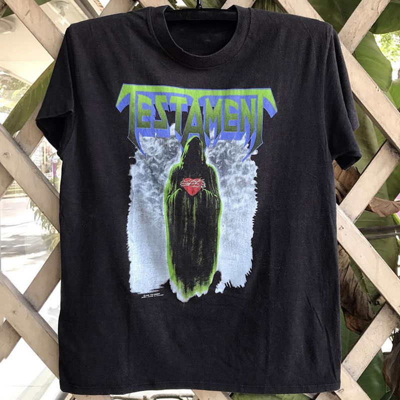 Testament圣约摇滚乐队趣味创意潮牌印花短袖vintage古着嘻哈T恤