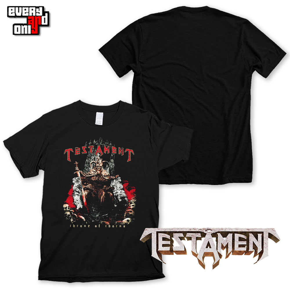 Testament欧美激流硬摇滚金属乐队Throne Of Thorns圣约书男女T恤