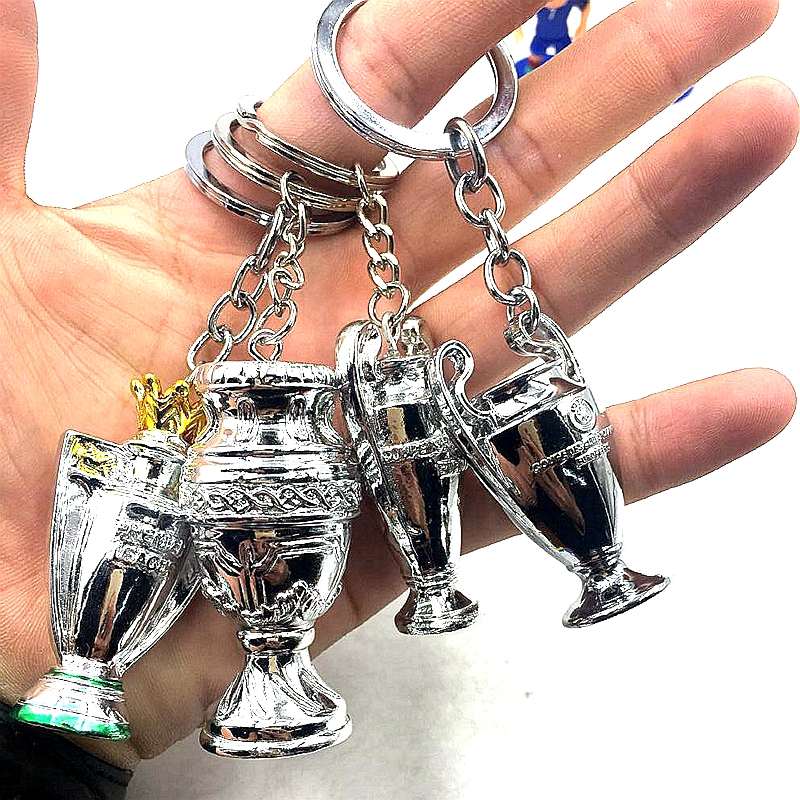 欧冠杯钥匙扣 欧洲杯英超奖杯美洲杯小奖杯欧洲模型挂件钥匙扣