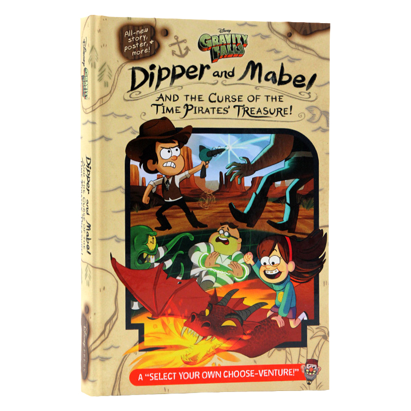 怪诞小镇 迪普梅宝和时间海盗的诅咒 英文原版小说 Dipper and Mabel and the Curse of the Time Pirates' Treasure课外兴趣阅读