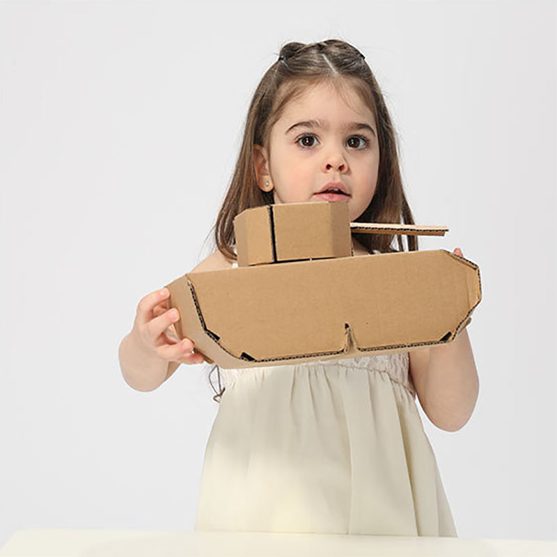 幼儿园手工坦克纸壳飞机纸板汽车纸箱轮船潜艇儿童diy制作材料包