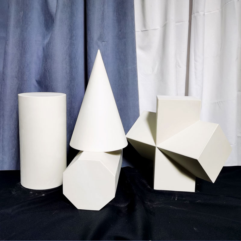 石膏几何体模型16件套静物素描正方体圆球体艺考美术教具单个摆件
