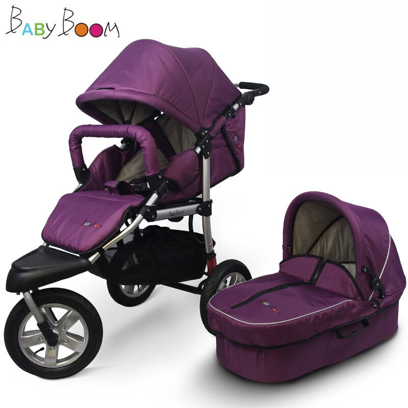 BabyBoom高景观婴儿推车轻便折叠可坐可躺婴儿车宝宝车童车充气轮