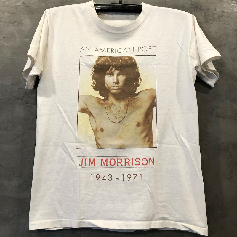 Jim Morrison吉姆·莫里森人像大门乐队痞帅摇滚短袖男女纯棉T恤