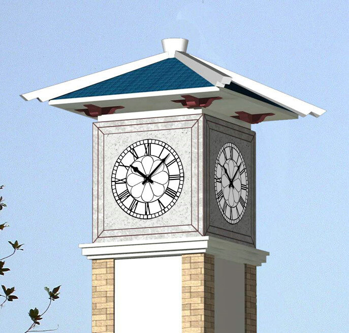 大型建筑广告钟教堂站牌超大号塔钟时利恒定制做室外防水挂钟表