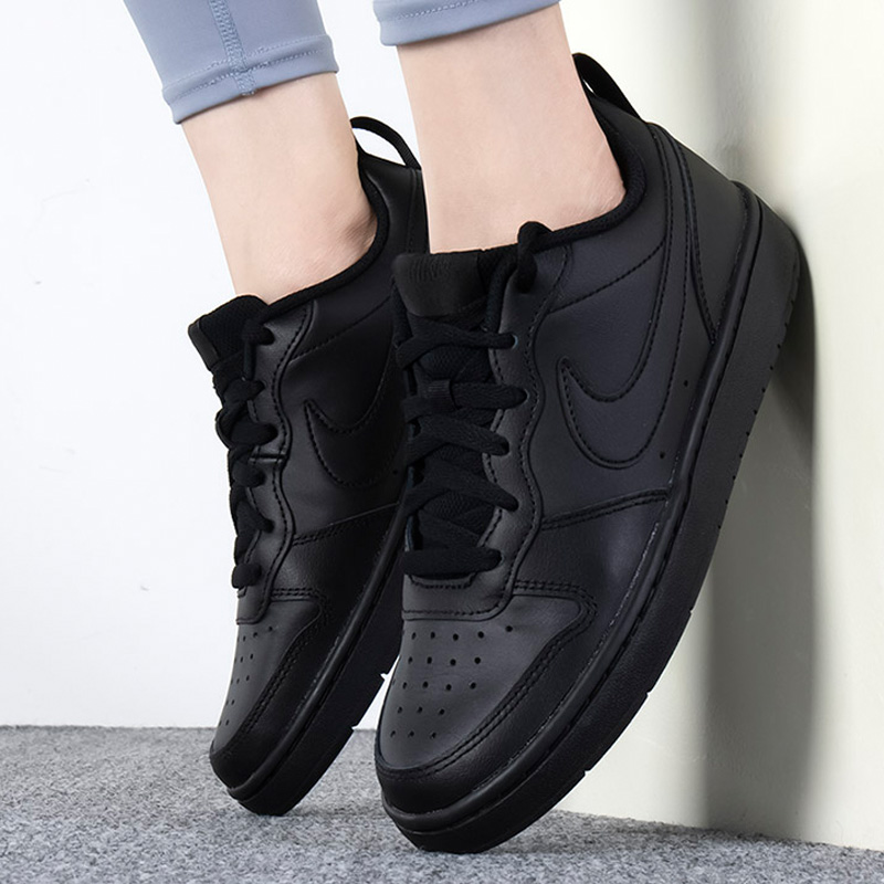 Nike耐克女鞋黑武士简版空军一号板鞋低帮休闲鞋黑色运动鞋BQ5448