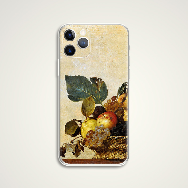 Caravaggio 卡拉瓦乔水果篮油画世界名画复古文艺术生手机壳 E581