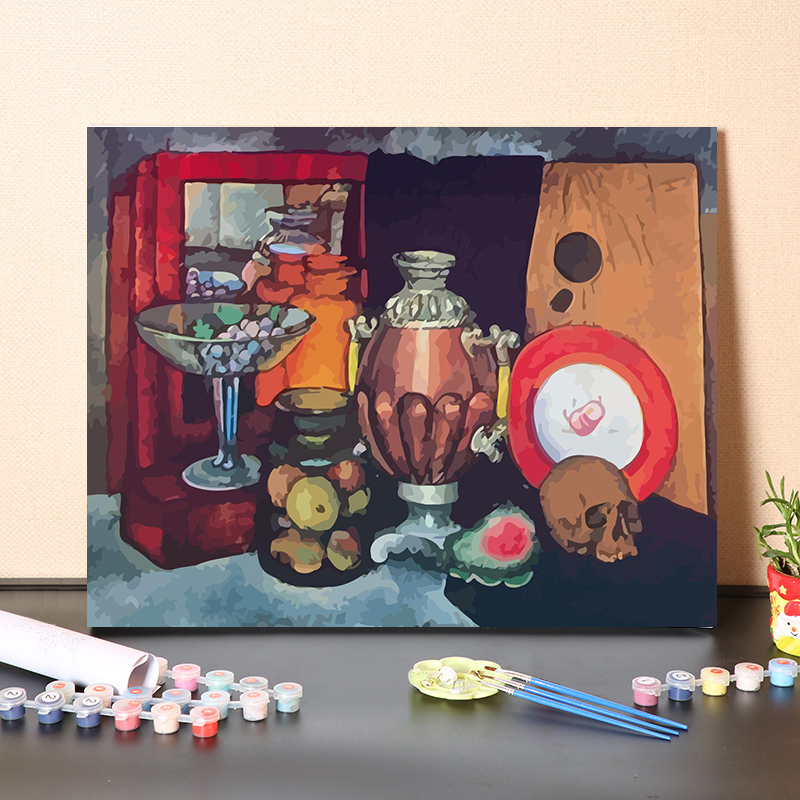 数字油画diy手工填充艺术家马什科夫经典名画水果食物挂画装饰画