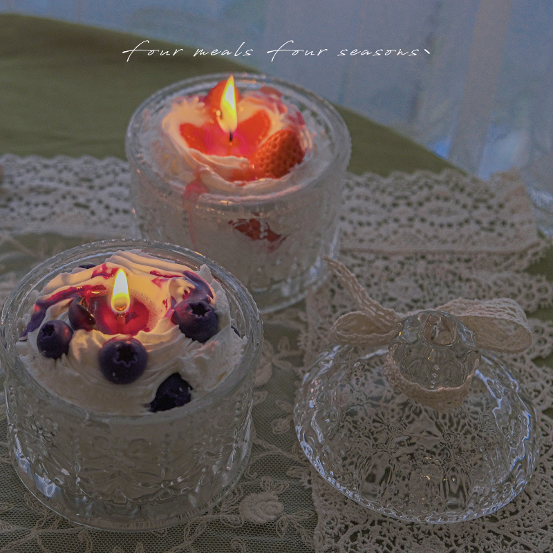 《莓烦恼呀》奶油蛋糕草莓蓝莓饼干香薰蜡烛小众高级感送女生礼物