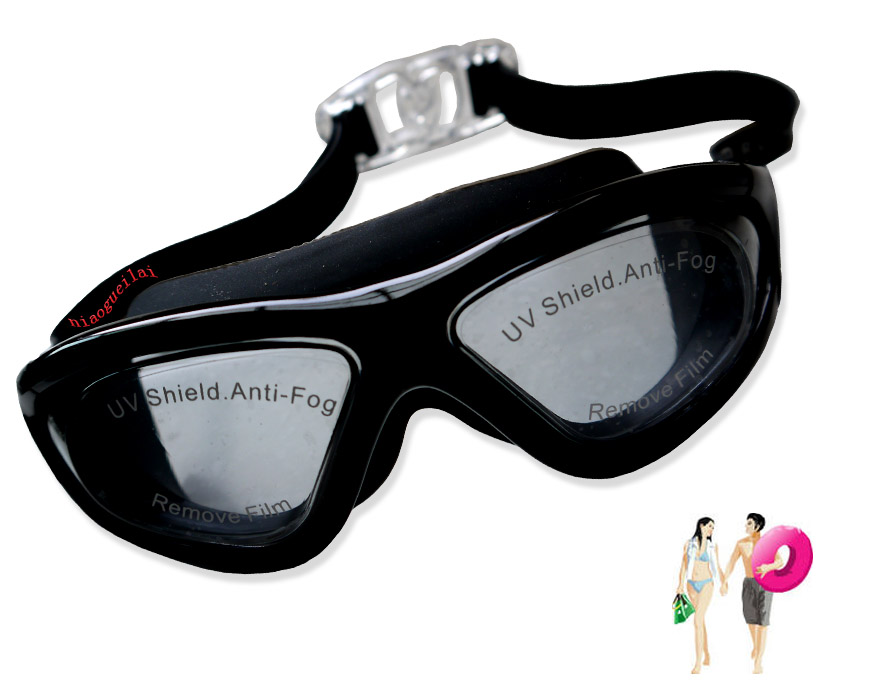 CJ 防漏男女游泳眼镜半面罩型防雾泳镜 潜水镜防风面罩 B2-1#
