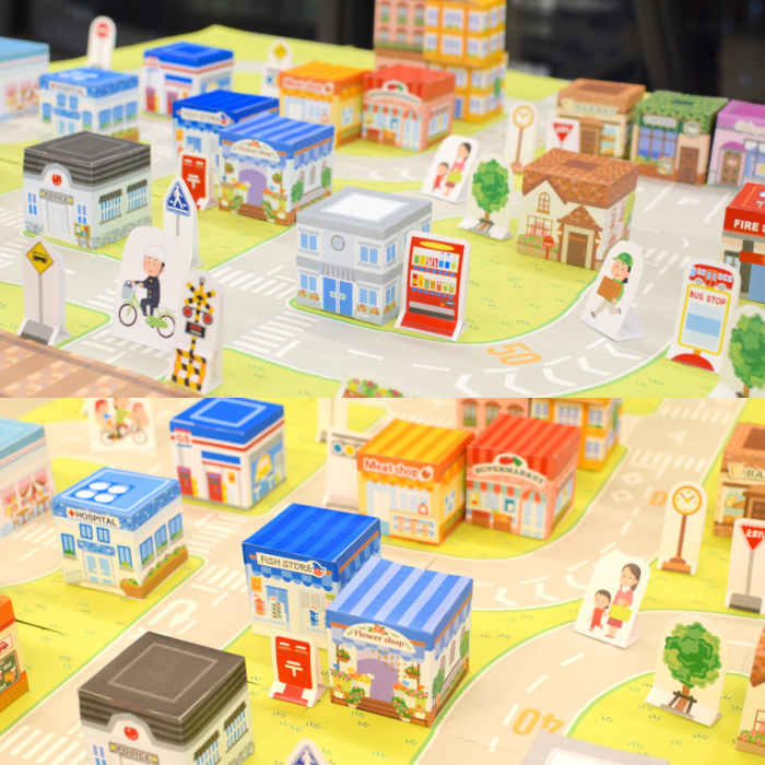 儿童手工折纸DIY拼装立体3D纸质模型小城市迷你城镇街道场景建筑