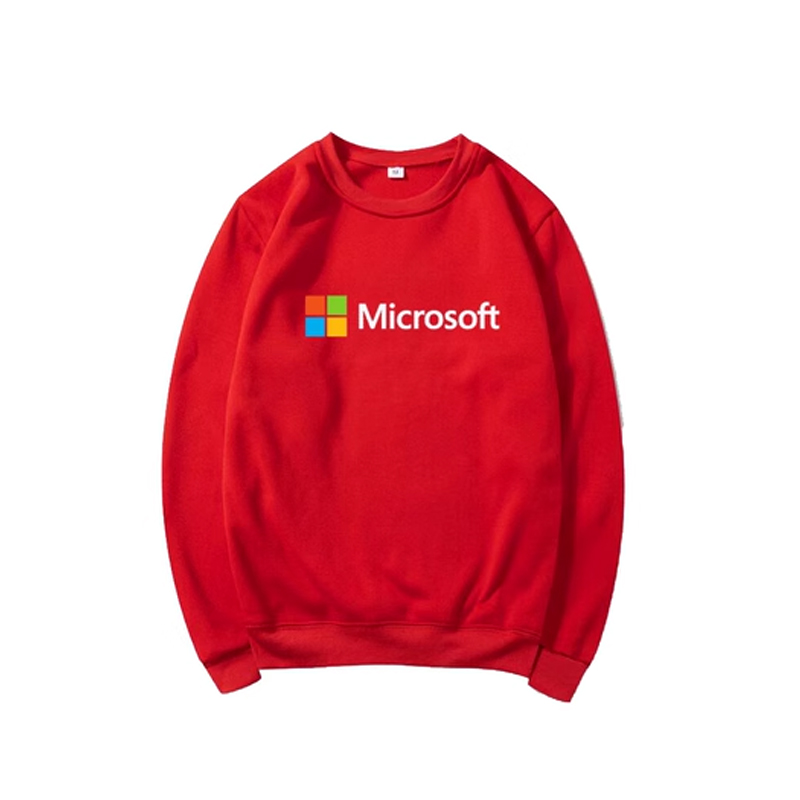 Microsoft微软程序员秋冬款车型卫衣定制IT开发者工作服圆领上衣