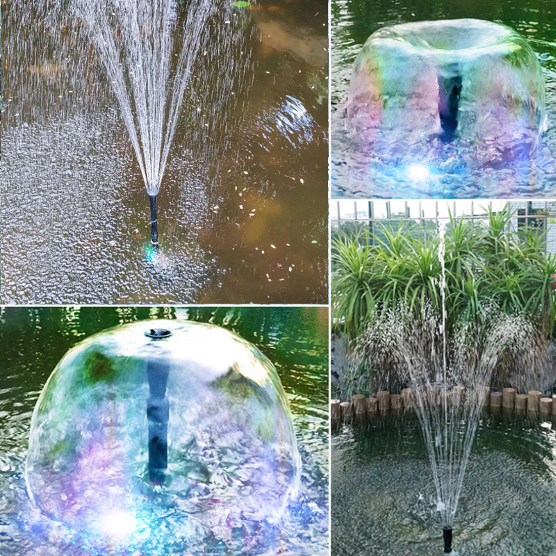 鱼池喷泉小型蘑菇头户外庭院增氧泵假山水池水景景观装饰小喷泉