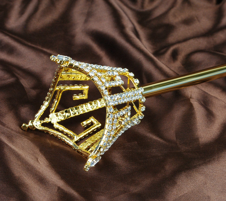 『女王饰品』国王女王公主复古选美冠军演出权杖手杖魔仙魔法棒