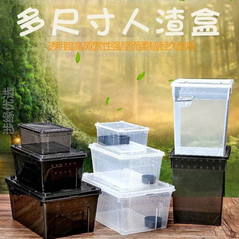 小号人渣盒养蝎子蛇败类蜘蛛人渣盒饲养盒塑料盒简单爬虫养殖蜈蚣